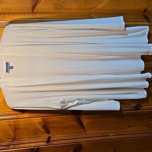 Karen Scott White Open Front Lightweight Sweater